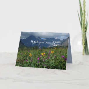 Con Sinceridad Tarjeta de Flor Silvestre de Montañ