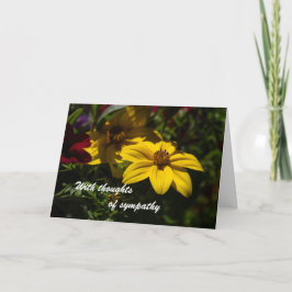 Con tarjeta de felicitación plegada de simpatía