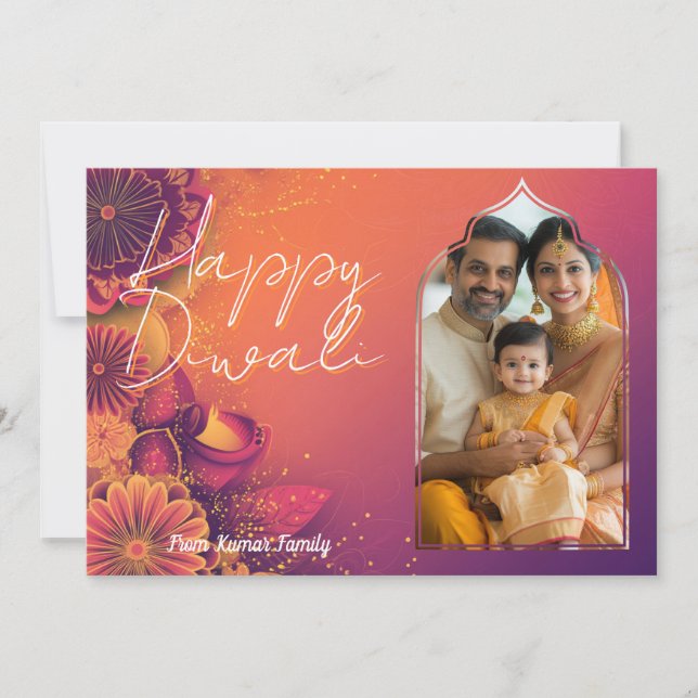 Con tarjeta de flama del Festival de personalizado (Anverso)