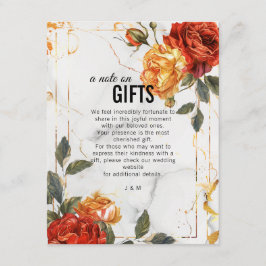 Con tarjeta de regalo de foto Marble Dreams Naranj