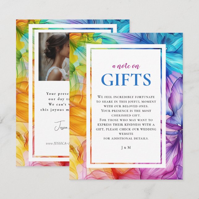 Con tarjeta de REGALO fotográfico Ethereal Bloom (Anverso / Reverso)