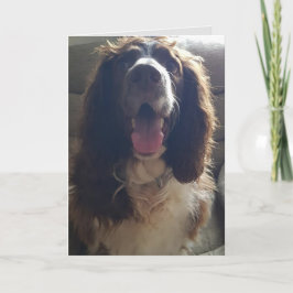 Con tarjeta de saludos de amor