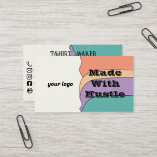 Con tarjeta de visita Hustle T-Shirt Maker