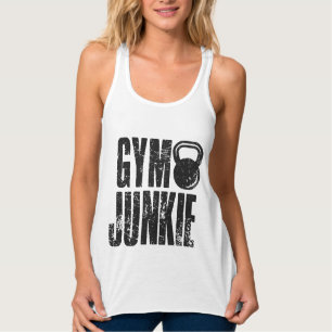 Con Tirantes Adicto al Gimnasio - Camiseta Divertida
