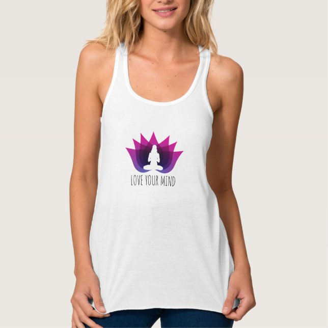 Con Tirantes AMO TU MENTE camiseta de yoga (Anverso)