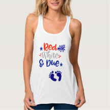 Blanco Rojo y la camiseta de maternidad del 4 de j