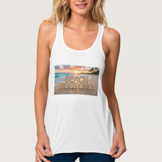 Con Tirantes Camiseta Beach Vibes Only (Anverso)