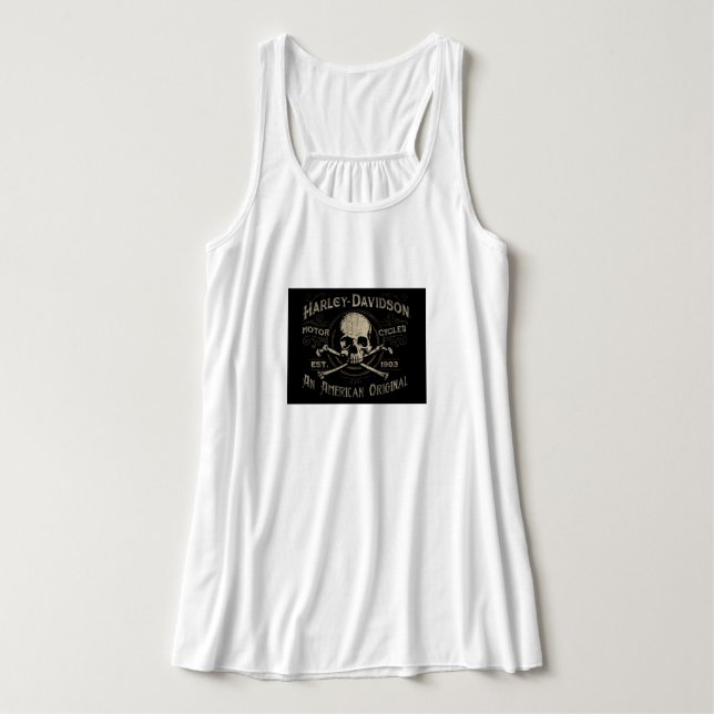 Con Tirantes Camiseta - Blanco y negro (Diseño del anverso)