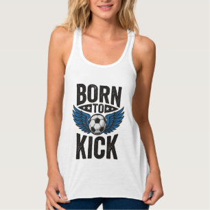 Con Tirantes Camiseta Born To Kick Vintage Soccer Wings Diseño_
