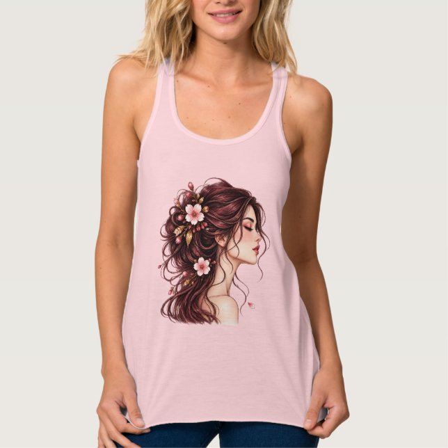 Con Tirantes Camiseta Cherry Blossom Muse (Anverso)