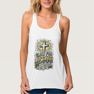 Con Tirantes Camiseta Cruz Cristiana Vintage Brilla Para Jesús