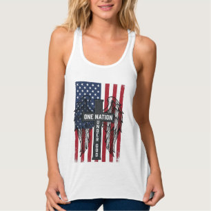 Con Tirantes Camiseta de alas de cruz patriótica de una nación 