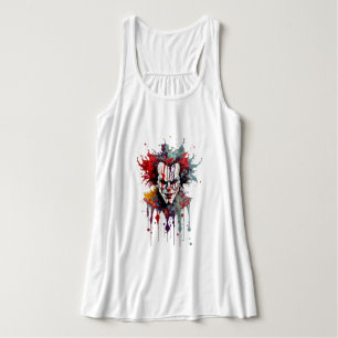 Con Tirantes Camiseta de Arte de Payaso Psycho Splash – Audaz