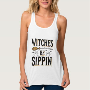 Con Tirantes Camiseta de bebida vintage de Halloween de brujas