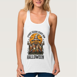 Con Tirantes Camiseta de Bruja Calabaza Espantapájaros de Hallo