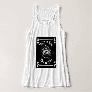 Con Tirantes Camiseta de carta de juego negra del as de espadas