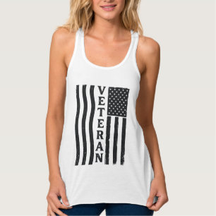 Con Tirantes Camiseta de diseño vectorial vintage de la bandera