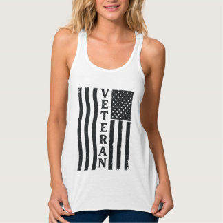 Con Tirantes Camiseta de diseño vectorial vintage de la bandera