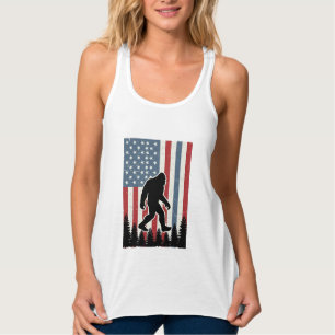 Con Tirantes Camiseta de diseño vectorial vintage de la bandera
