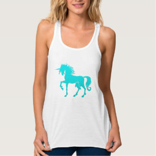 Con Tirantes Camiseta de la silueta del unicornio del baile