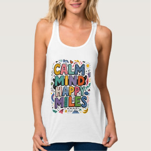 Con Tirantes Camiseta de Motivación para Corredores Calm Mind H