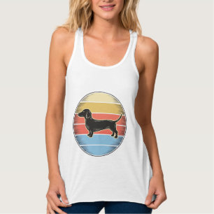 Con Tirantes Camiseta de perro de diseño vintage dachshund pues