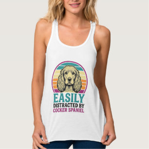 Con Tirantes Camiseta de perro vintage de Cocker Spaniel fácilm
