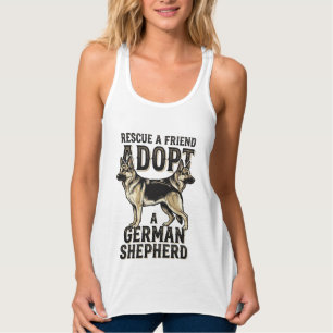 Con Tirantes Camiseta de rescate de perro vintage de adopción d