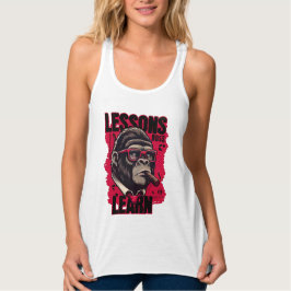Con Tirantes Camiseta de tanque de lecciones de jefe de gorila