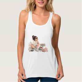 Con Tirantes Camiseta de vacaciones de chica linda vibraciones