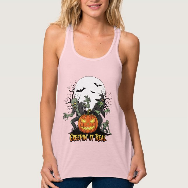 Con Tirantes Camiseta divertida de Halloween Spooktacular Fun N (Anverso)