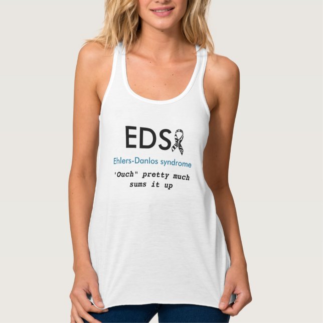 Con Tirantes Camiseta EDS (síndrome de Ehlers-Danlos) Concienci (Anverso)