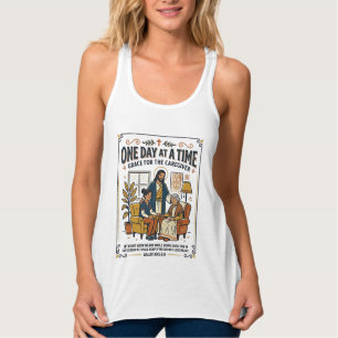Con Tirantes Camiseta gráfica de Jesús cuidando a padres ancian