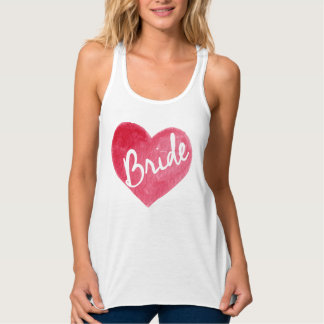 Con Tirantes Camiseta linda estupenda del corazón de la novia