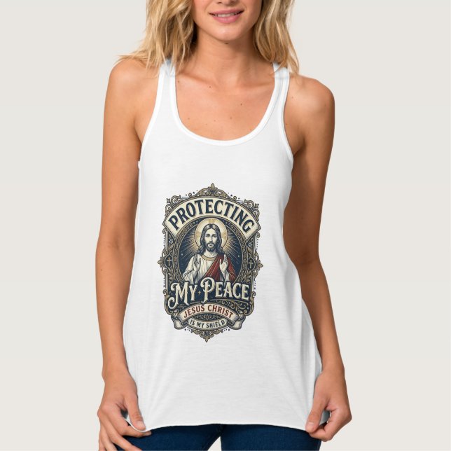 Con Tirantes Camiseta Respeto Propio Límites Jesús Fe Basada De (Anverso)