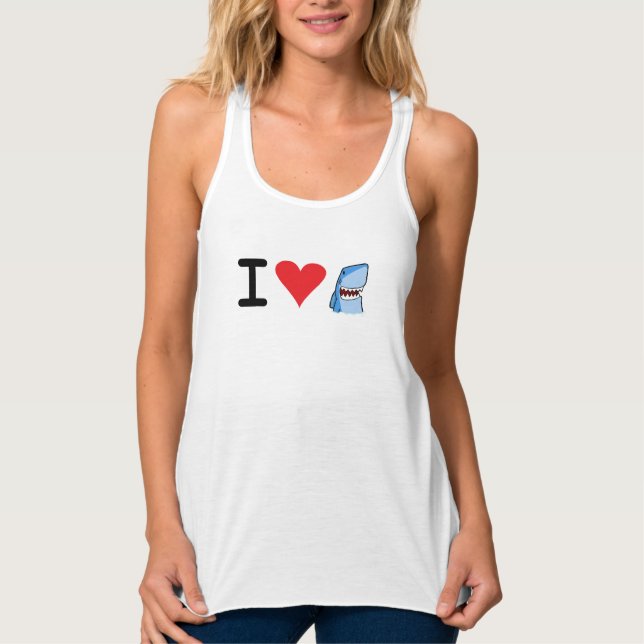 Con Tirantes Camiseta Shaaark del corazón (Anverso)
