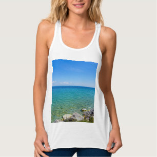 Con Tirantes Camiseta sin Mangas Colores Hermosos del Lago Huro