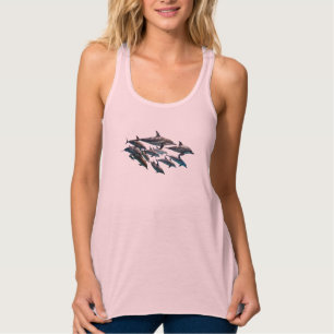 Con Tirantes Camiseta sin Mangas de Delfín Mular