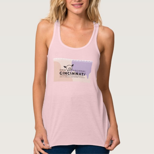 Con Tirantes Camiseta sin mangas de Urban Sketchers 2025 Cincy  (Anverso)