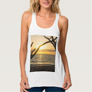 Con Tirantes Camiseta sin mangas Silueta del árbol del amanecer