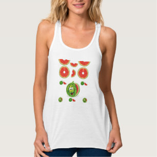 Con Tirantes camiseta superior del tanque de sandía para mujere