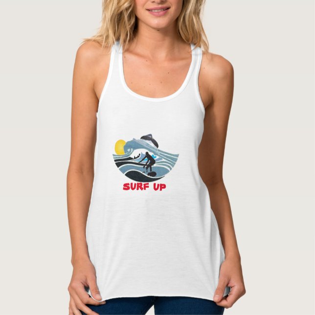 Con Tirantes camiseta surf arriba (Anverso)