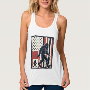 Con Tirantes Camiseta Vector Diseño Bandera Criatura Bosque Vin