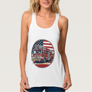 Con Tirantes Camiseta Vectorial de Círculo de Bandera Americana