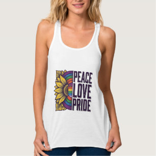 Con Tirantes Camiseta Vectorial de Flor Vintage de Paz Amor Org