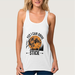 Con Tirantes Camiseta Vintage de Bruja Divertida para Conducir