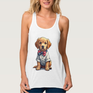 Con Tirantes Camiseta Vintage del Patriota Cachorro de EE. UU.