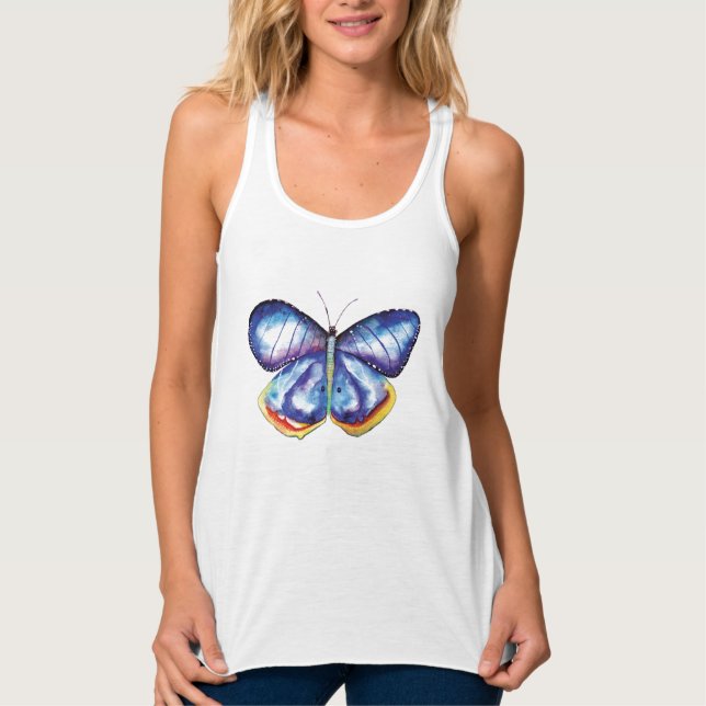 Con Tirantes Cita positiva mariposa mujer de arte camiseta (Anverso)