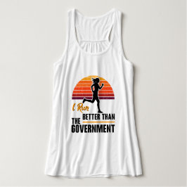 Con Tirantes Corro Mejor Que El Gobierno Camiseta Divertida Par