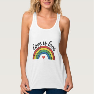 Con Tirantes Diseño de camiseta de corazón de arcoíris vintage